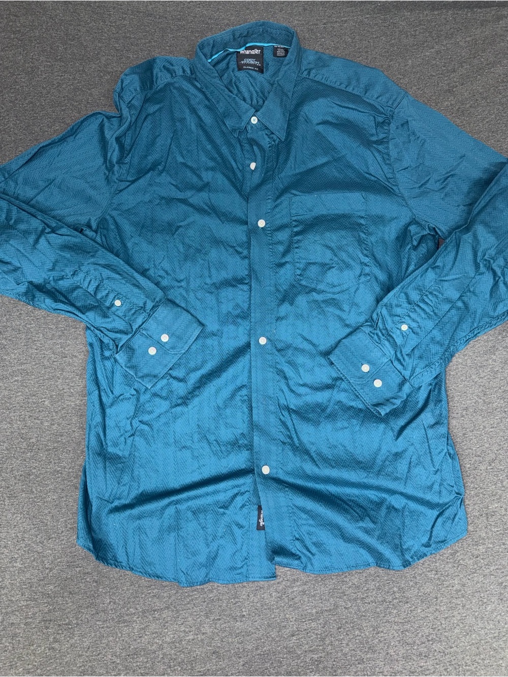 Wrangler Cody Johnson Men's Teal Button-Up Shirt Jacket Size XXL
